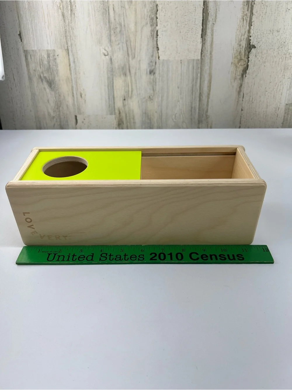 Lovevery Sliding Top Box & Ball Montessori Inspired Wooden Toy